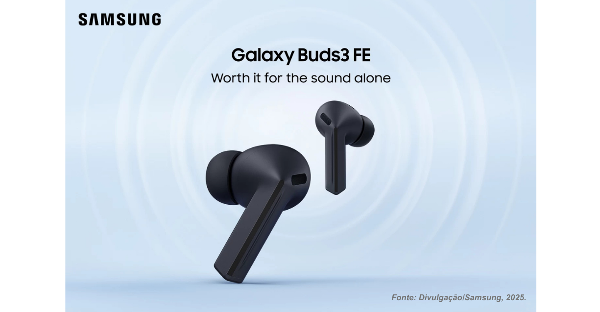 Samsung anuncia Galaxy Buds 3 FE com cancelamento de ruído, novo design e muito mais