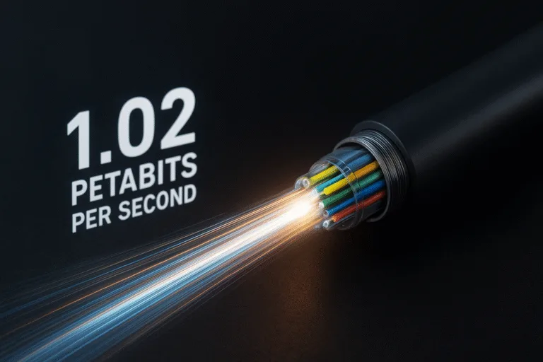Internet atinge 1,02 Petabits por segundo de transmissão com nova fibra óptica de 19 núcleos