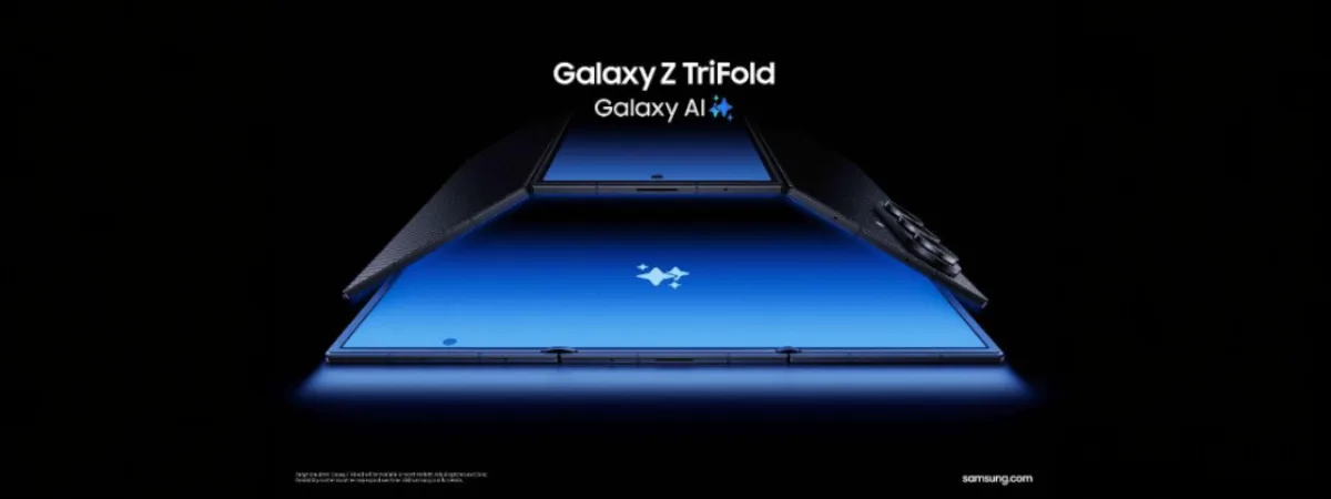 Samsung Galaxy Z TriFold, smartphone dobrável triplo, tela 10 polegadas, Snapdragon 8 Elite, dobradiças duplas, IP48, Huawei Mate XT, Samsung DeX, câmera 200MP, Android 16 One UI 8