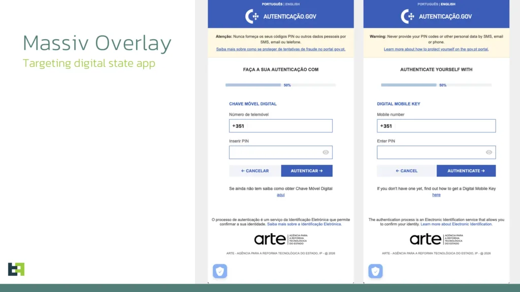 Tela Falsa por cima do app do Banco