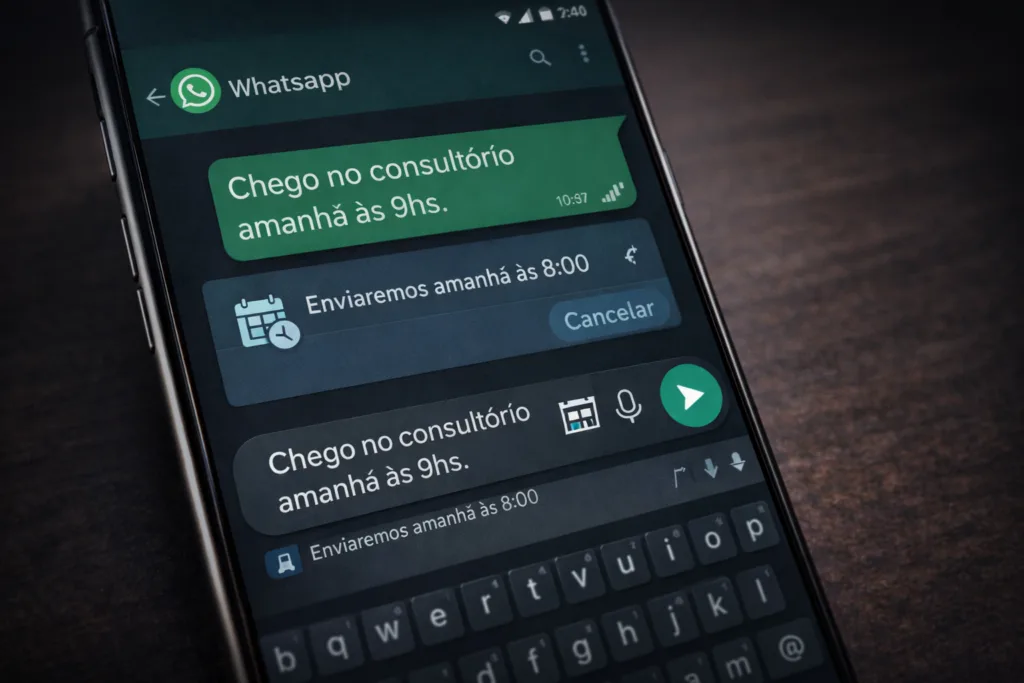 Agendamento de Mensagens, WhatsApp está testando um Recurso Nativo de Agendamento de Mensagens, WhatsApp, Recurso Nativo de Agendamento de Mensagens, Whatsapp