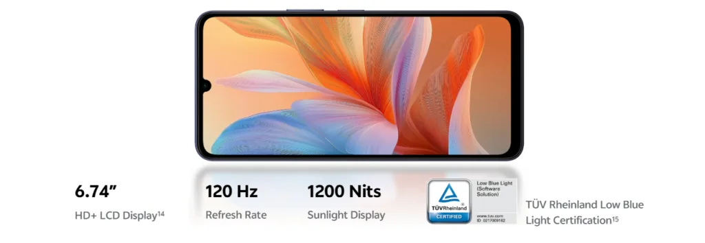 Tela IPS LCD de 6,74 Polegadas com 120 Hz