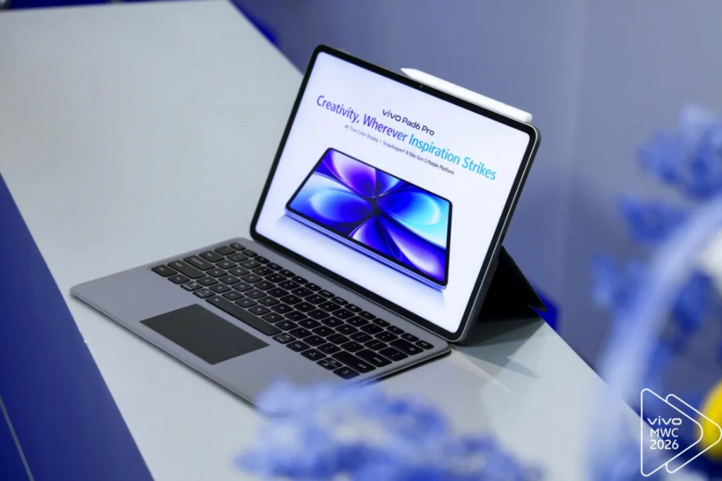 Vivo Pad6 Pro foi Apresentado no MWC 2026 com a Primeira Tela 4K de Cores Reais do Mercado e Bateria de 13.000mAh