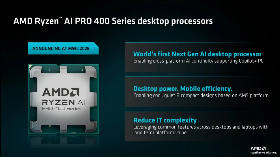 AMD Ryzen AI 400 para Desktop: O Primeiro Processador do Mundo com Certificação Copilot+ para PCs de Mesa