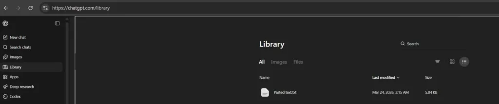 Biblioteca do ChatGPT