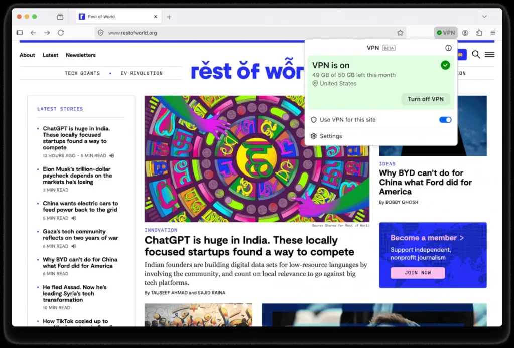 Firefox Traz VPN Gratuita