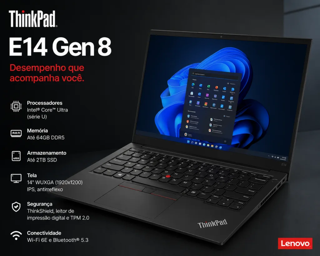 Lenovo Lança ThinkPad E14 Gen 8