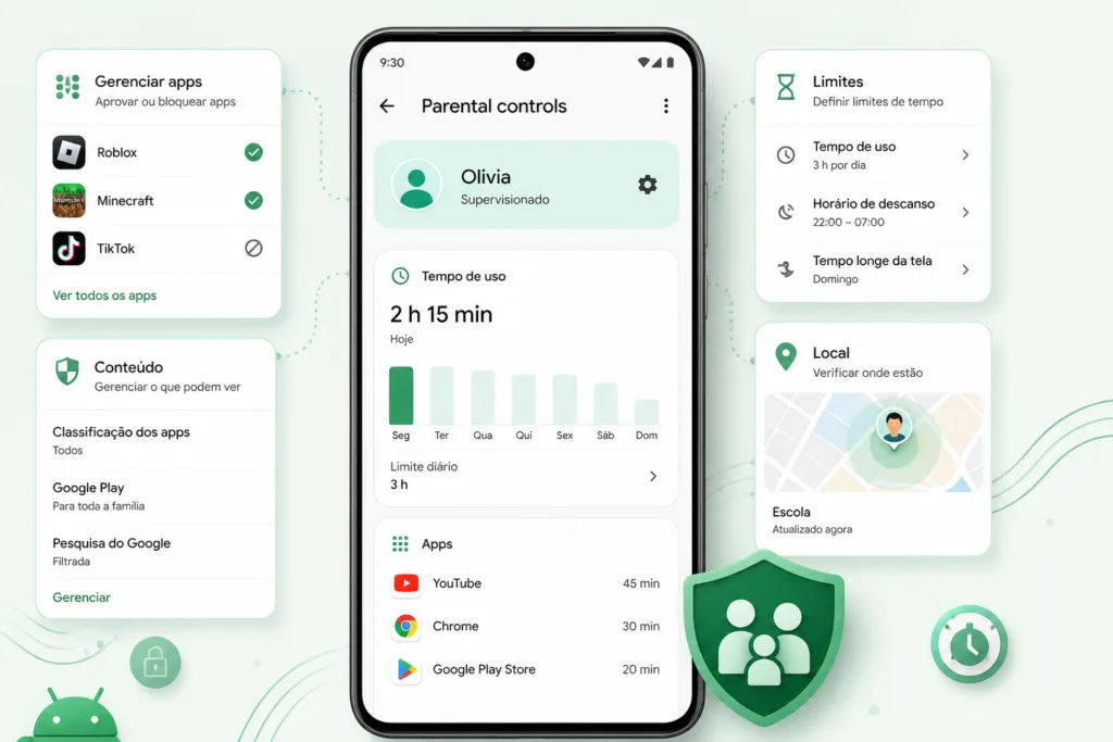 A Outra Metade do Anúncio: Controle Parental Chega ao Android 17