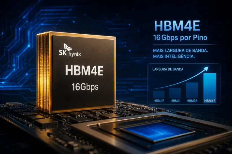 SK hynix Envia Amostras da HBM4E com 16 Gbps por Pino, Antecipando o Cronograma na Corrida com Samsung pelo Coração da Próxima Geração de IA