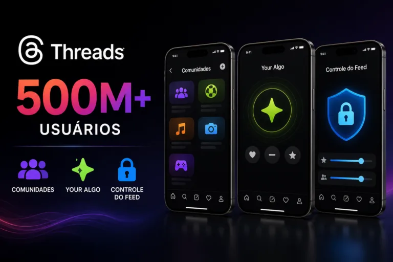 Threads Chega a 500 Milhões de Usuários e Lança Comunidades Oficiais, Your Algo e Controle Privado do Feed
