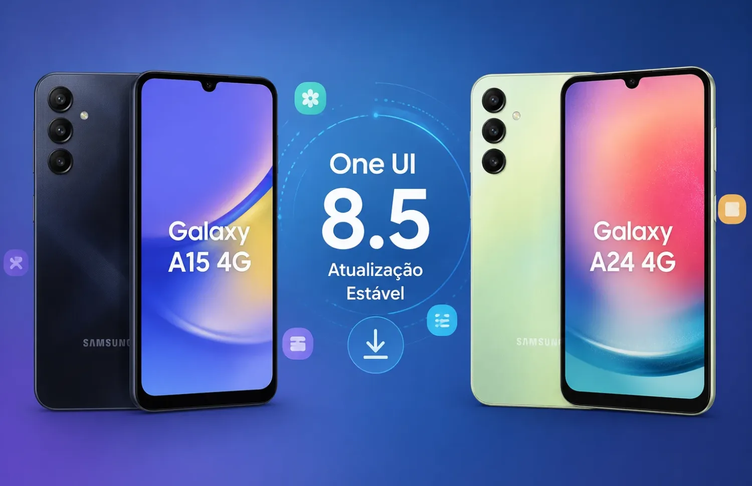 Galaxy A15 4G e Galaxy A24 4G Recebem Atualização Estável da One UI 8.5 na Coreia do Sul