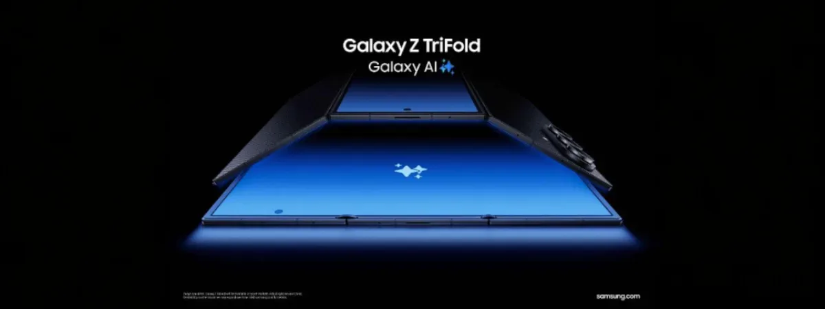 Samsung Galaxy Z TriFold, smartphone dobrável triplo, tela 10 polegadas, Snapdragon 8 Elite, dobradiças duplas, IP48, Huawei Mate XT, Samsung DeX, câmera 200MP, Android 16 One UI 8