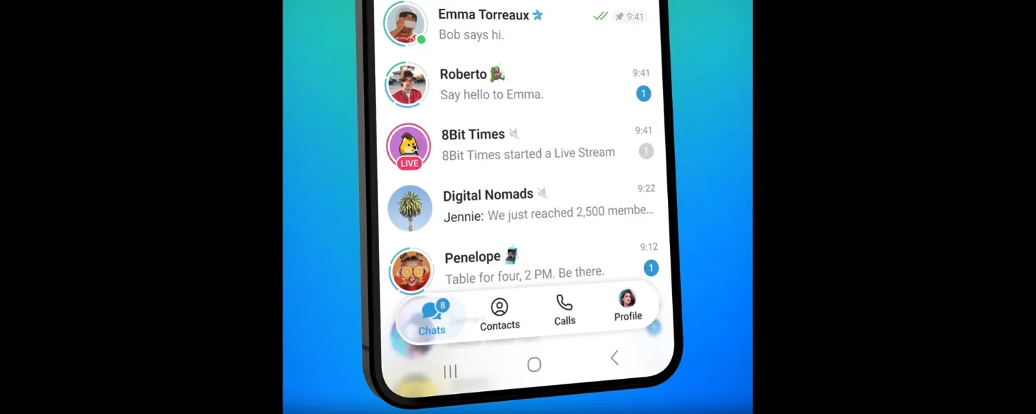 Telegram, Telegram lançou a maior Atualização de Interface da História do Android